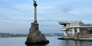 Denkmal der versenkten Schiffe in Sewastopol auf der Krim