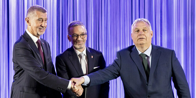 Babiš, Kickl und Orbán demonstrieren Einigkeit