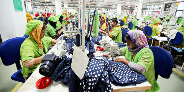 Blick in eine Textilfabrik.