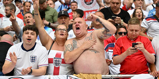 Britische Fans im Stadion