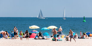 Der Strand von Travemünde an der Ostsee