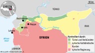 Eine Karte von der Türkei und Syrien