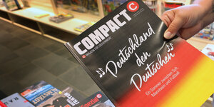 Ein Compact-Magazin mit dem Titel "Deutschland den Deutschen".