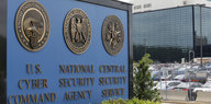 Einfahrt zum Gebäudekomplex der National Security Agency