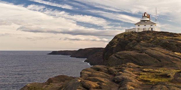 Der Leuchtturm von Cape Spear an der Küste von Neufundland