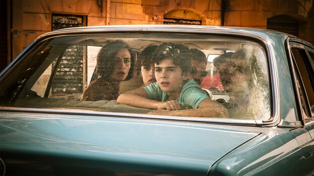 Die Familie Giammarresi im Auto.