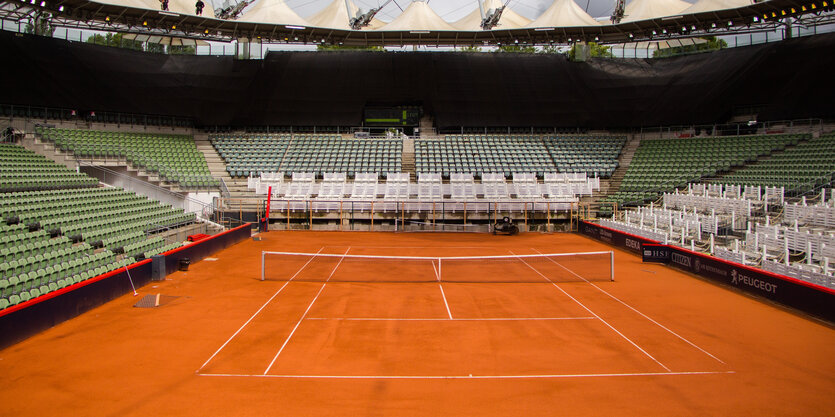 Das leere Stadion am Rothenbaum.