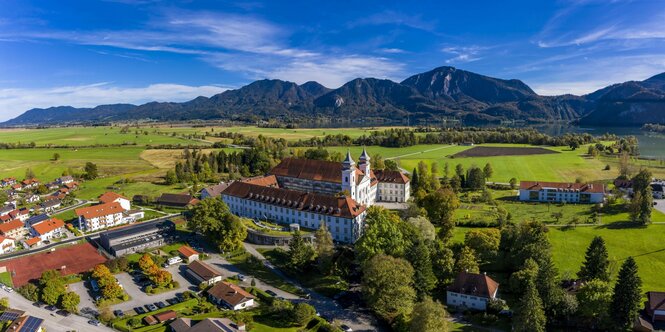 Kloster Schlehedorf, Berge, Luftaufnahme