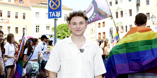 Jonas Löschau hat den CSD in Bautzen mit organisiert