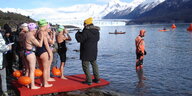 50-Meter-Freistilschwimmerinnen beim Winter-Weltcup in Patagonien