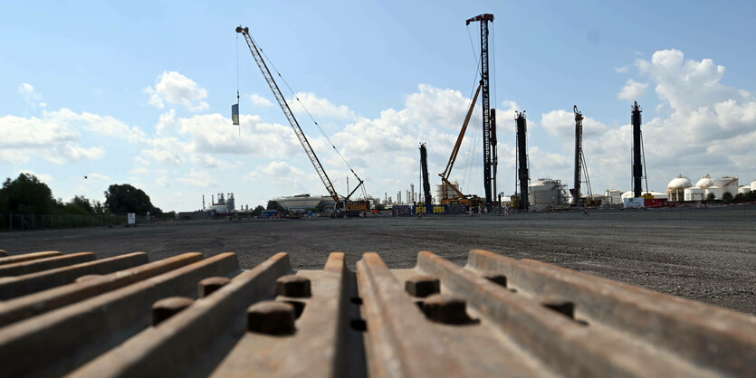 Baustelle des LNG-Terminals in Stade