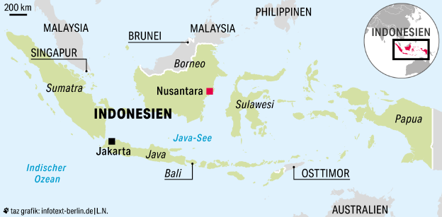 Karte Indonesiens