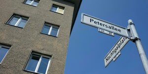 Straßenschild Petersallee