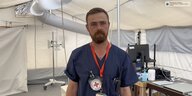 Pflegedienstleiter Simon Rinnert im Feldspital des Roten Kreuzes in Rafah