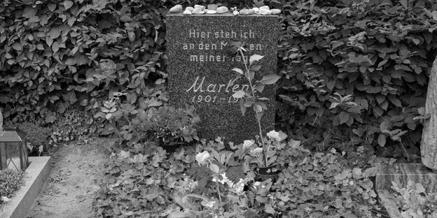 Grabstein auf einem Friedhof.