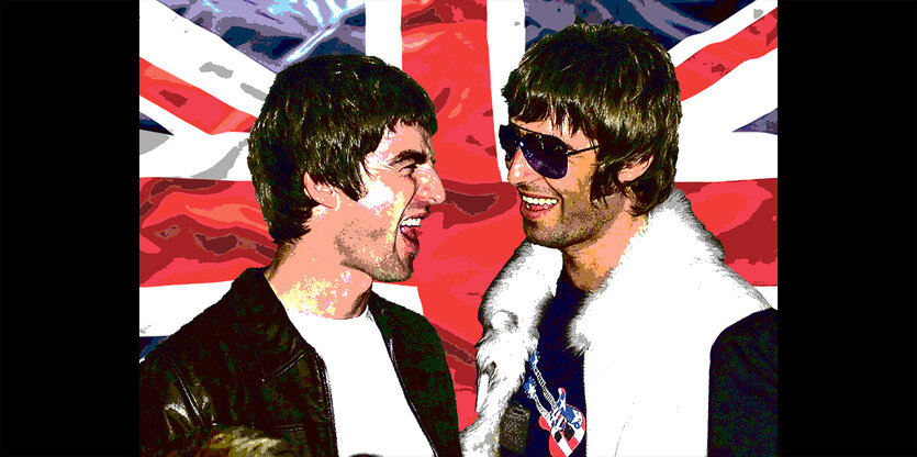 Noel und Liam Gallagher, lachend