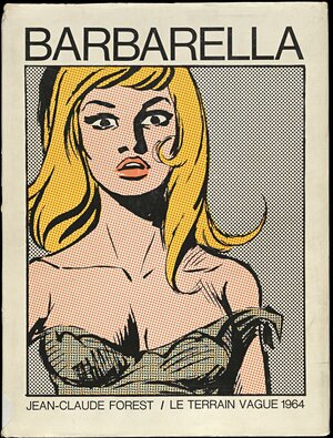 Pop-Art-Zeichnung der selbstbewussten Frauenfigur Barbarella