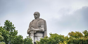 Bismarck-Statue ragt über Bäume hinaus