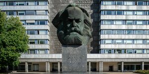 Das große Karl-Marx-Monument in Chemnitz