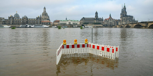 Hochwasser der Elbe in Dresden