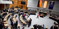 Das Foto zeigt den Plenarsaal des Abgeordnetenhauses in Berlin