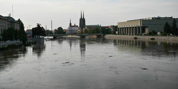 Die Oder in Breslau