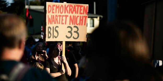 Demonstrierene gegen die AfD in Potsdam