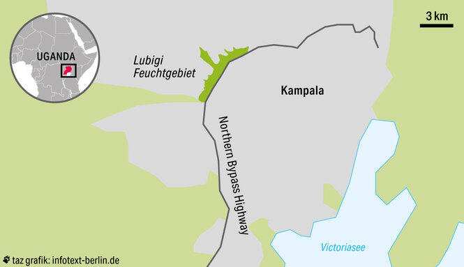 Landkarte von Kampala