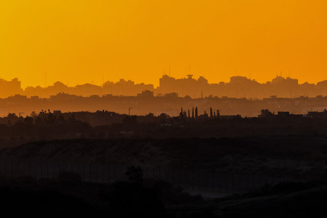 Blick über Gaza.