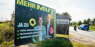 Wahlplakat der Grünen in Brandenburg