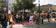 Streik vor der Lieferando-Zentrale in Berlin