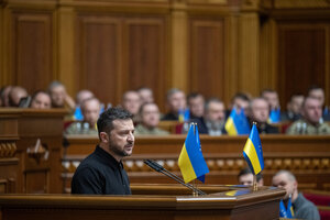 Wolodymyr Selenskyj im Parlament