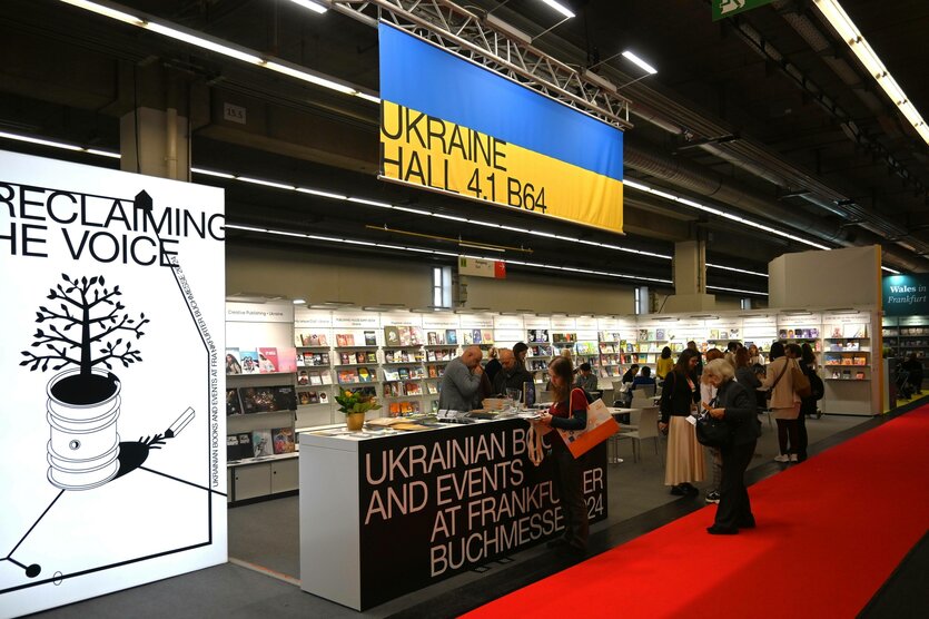 Ukrainischer Stand auf der Buchmesse.