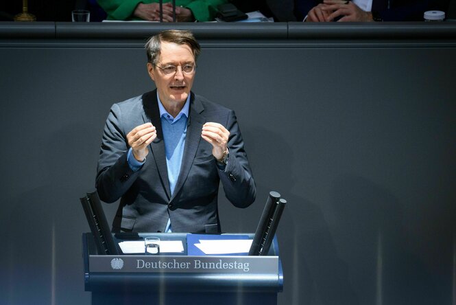 Bundesgesundheitsminister Lauterbach im Bundestag.