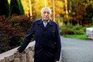 Der islamische Prediger Fethullah Gulen vor seinem Haus in Saylorsburg, Pennsylvania, im September 2013