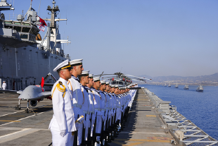 Konvoi der türkischen Kriegsmarine besucht Kyrenia