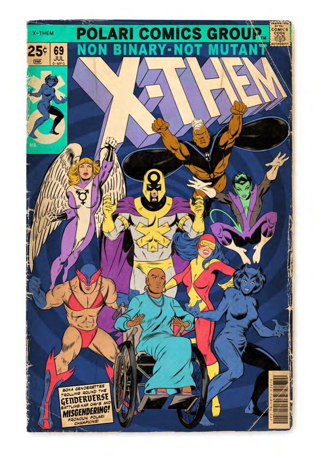 Cover eines Comics von X-Them, die queere Adapton von X-Men