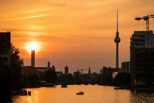 Spree in Abenddämmerung