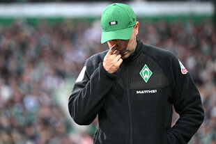 Werder-Trainer Ole Werner am Samstag nach dem Spiel gegen Leverkusen