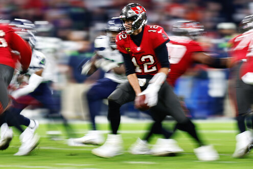 American Football-Spiel im Jahr 2022 zwischen Tampa Bay Buccaneers gegen die Seattle Seahawks