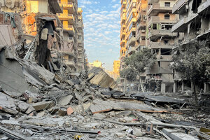 Zerstörte Wohngebäude in Beirut.