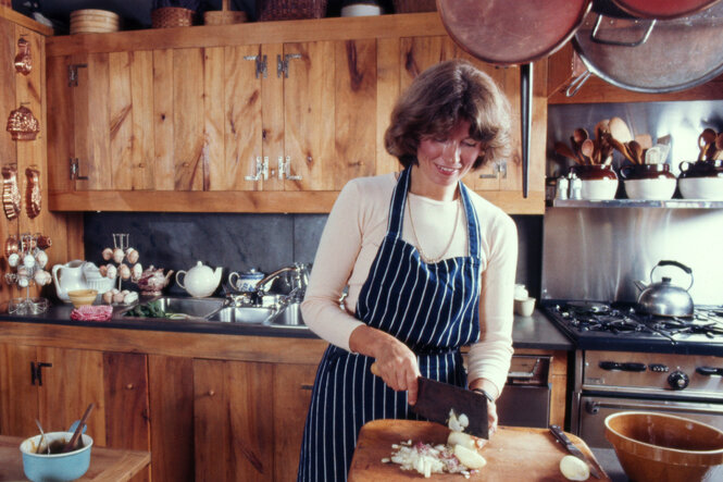 Martha Stewart in der Küche.