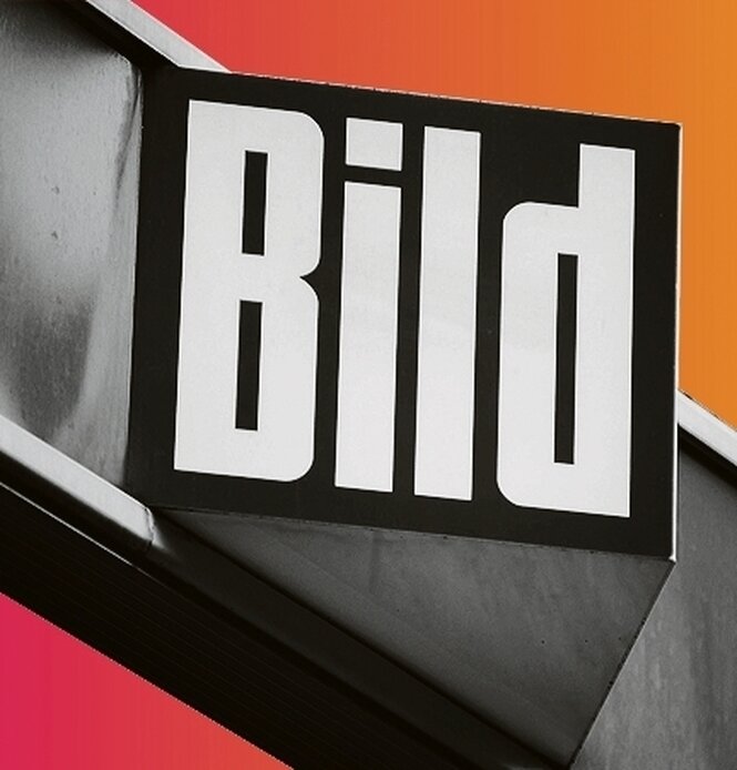 Das Logo der Bild-Zeitung in schwarz-weiß