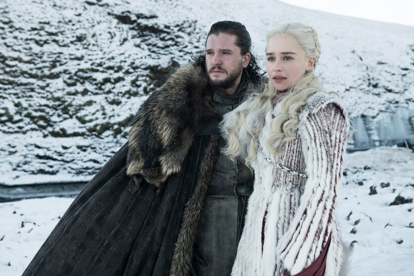 Das Foto zeigt eine winterliche Szene aus der TV-Serie "Game of Thrones"