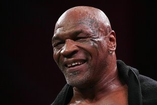 Mike Tyson verschwitzt