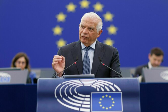 Josep Borrell, Hoher Vertreter der EU für Außen- und Sicherheitspolitik, spricht im Europäischen Parlament