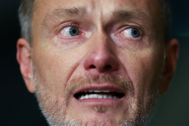 Nahaufnahme von Christian Lindner Gesicht