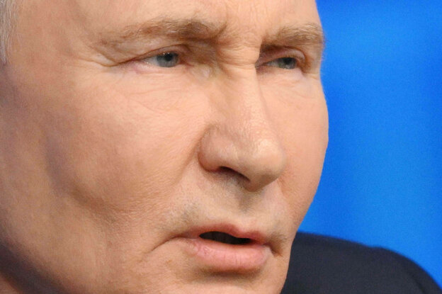 Nahaufnahme von Präsident Putin.
