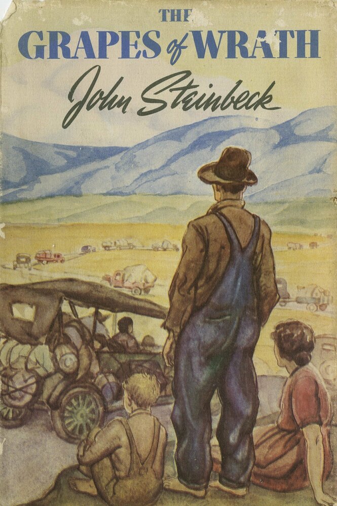 Das Cover der Erstausgabe des Romans "The Grapes of Wrath"