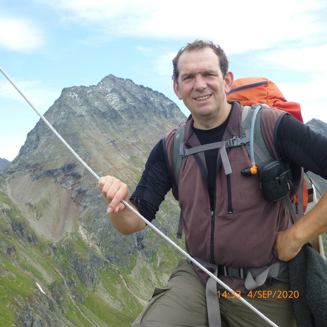 Lars Hirsekorn beim Bergsteigen